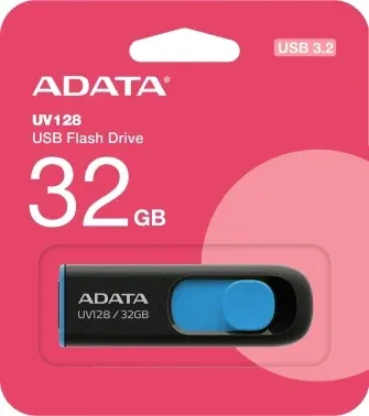 Флеш Диск A-Data 32Gb DashDrive UV128 AUV128-32G-RBE USB3.0 черный/синий, 32 ГБ - фото 8