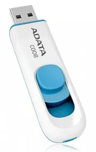 Флеш Диск A-Data 64GB Classic C008 AC008-64G-RWE USB2.0 синий/белый, 64 ГБ - фото 1