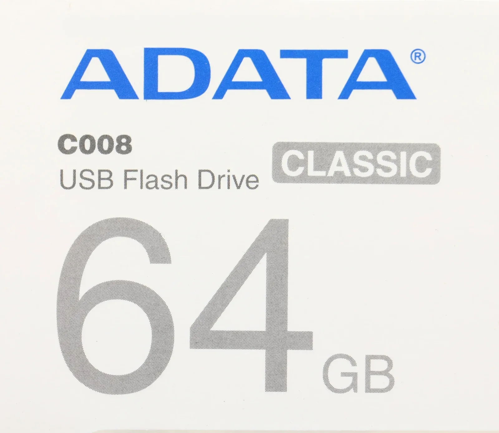Флеш Диск A-Data 64GB Classic C008 AC008-64G-RWE USB2.0 синий/белый, 64 ГБ - фото 3