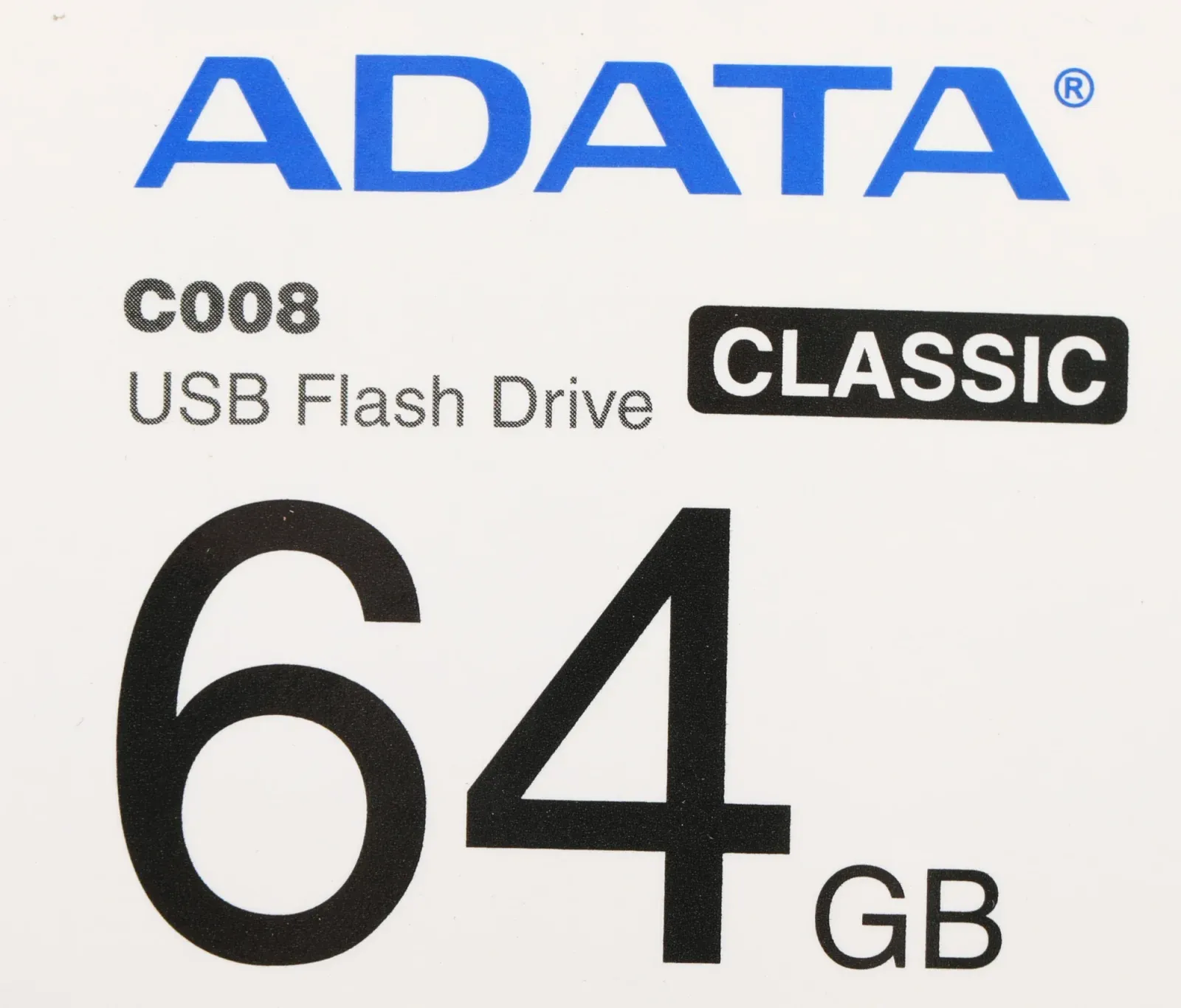 Флеш Диск A-Data 64GB Classic C008 AC008-64G-RKD USB2.0 красный/черный, 64 ГБ - фото 3