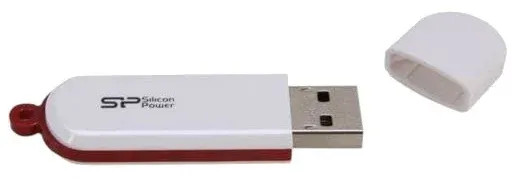 Флеш Диск Silicon Power 64Gb LuxMini 320 SP064GBUF2320V1W USB2.0 белый, 64 ГБ - фото 3