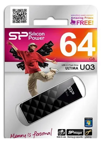 Флеш Диск Silicon Power 64Gb Ultima U03 SP064GBUF2U03V1K USB2.0 черный, 64 ГБ - фото 3