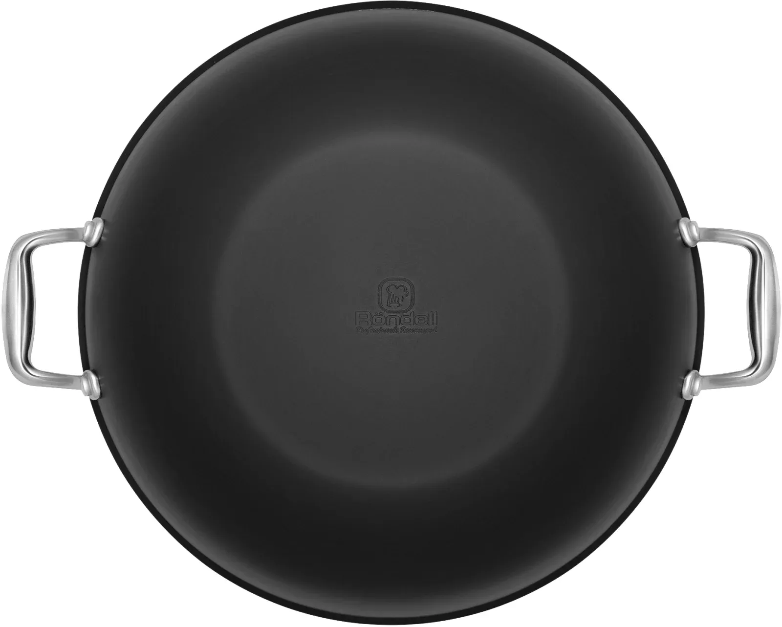 Сковорода ВОК WOK Rondell Elements RDA-114 круглая 32см покрытие: TriTitan ручка несъемная с крышкой черный - фото 3