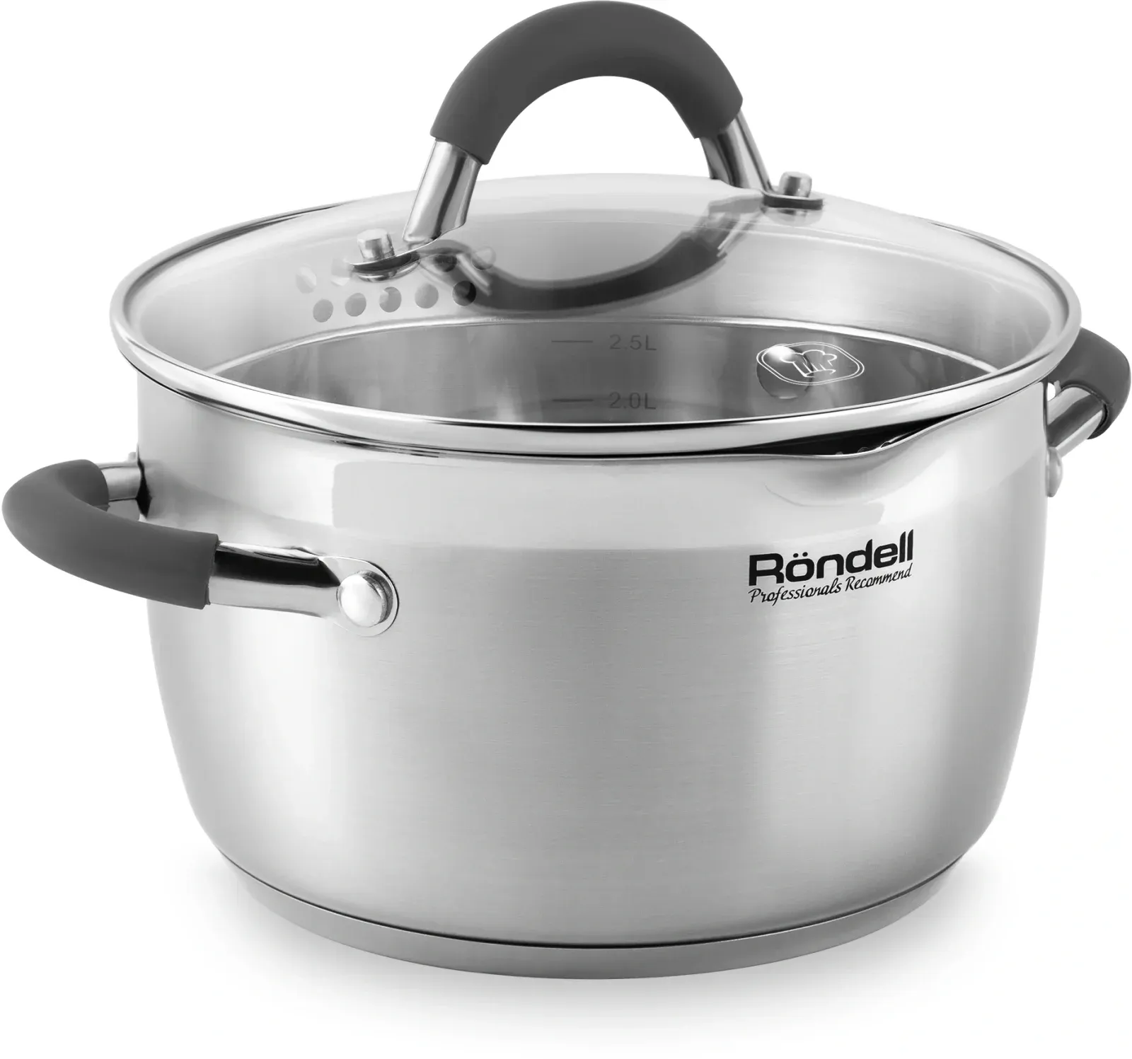 Кастрюля Rondell Flamme RDS-024 3.2л. d=20см с крышкой стальной, 3.2 л - фото 5