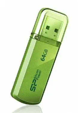 Флеш Диск Silicon Power 64Gb Helios 101 SP064GBUF2101V1N USB2.0 зеленый, 64 ГБ - фото 2