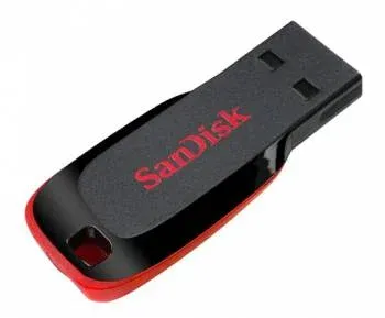 Флеш Диск Sandisk 64Gb Cruzer Blade SDCZ50-064G-B35 USB2.0 черный/красный, 64 ГБ - фото 2