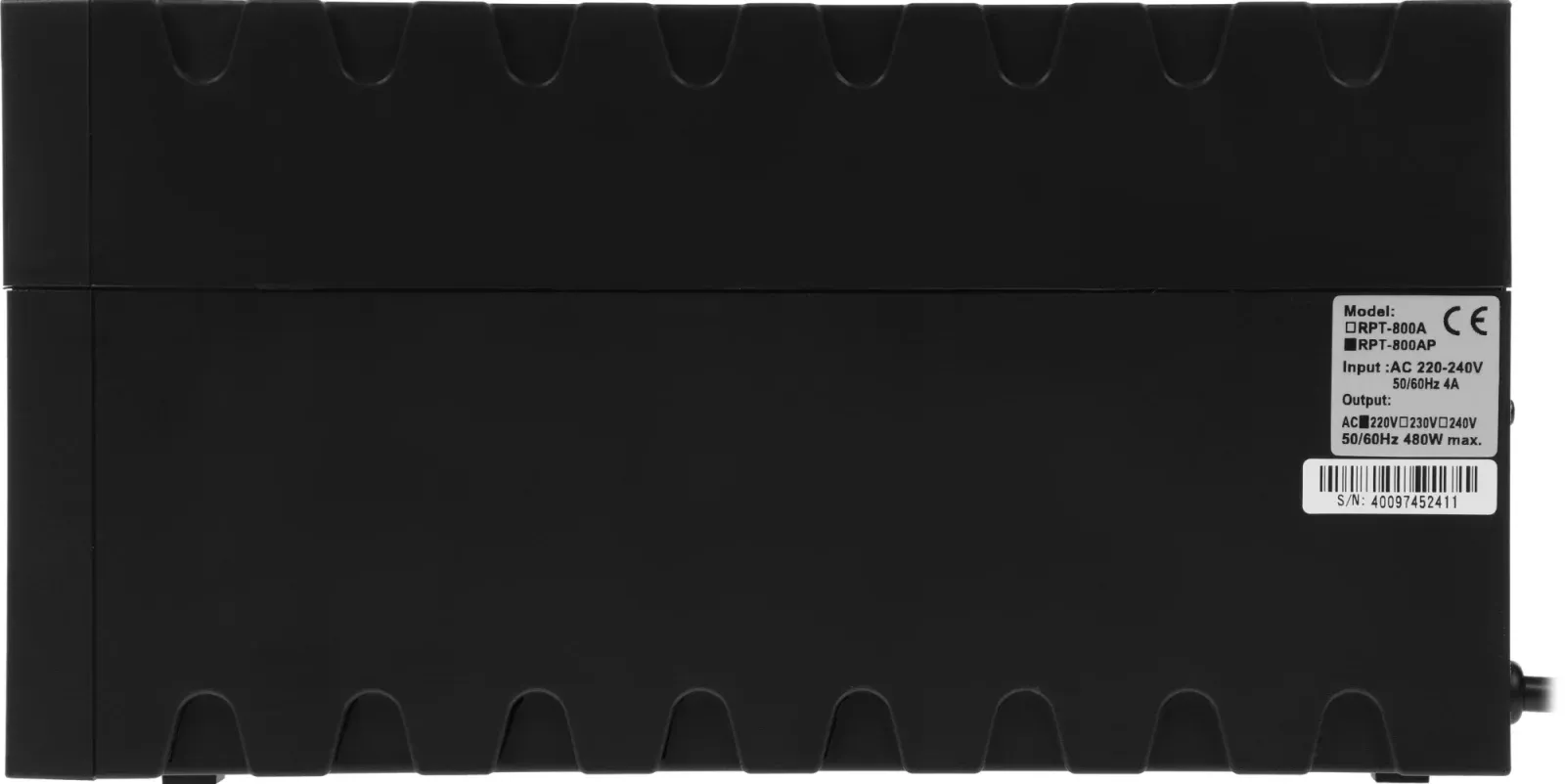 Источник бесперебойного питания Powercom Raptor RPT-800AP 480Вт 800ВА черный - фото 6