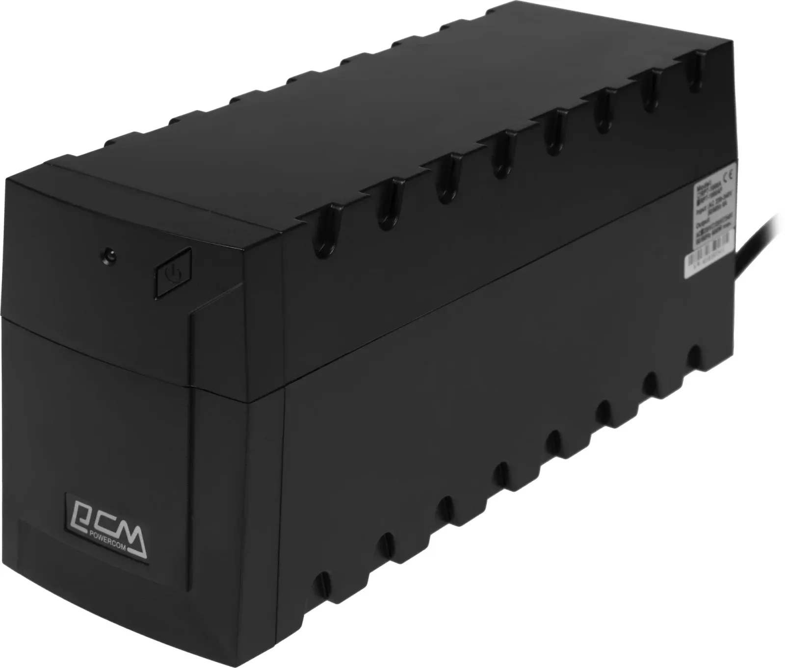 Источник бесперебойного питания Powercom Raptor RPT-1000AP 600Вт 1000ВА черный - фото 2