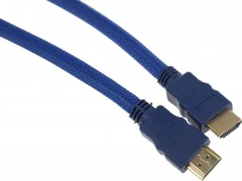 Кабель аудио-видео HDMI m/HDMI m 10м. феррит.кольца позолоч.конт. синий - фото 5