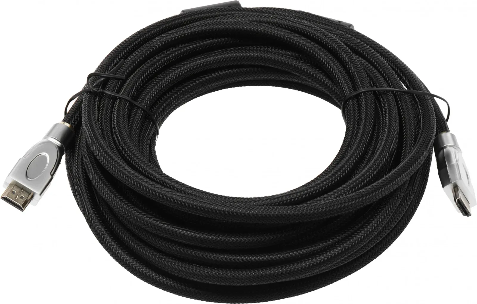Кабель аудио-видео HDMI m/HDMI m 10м. феррит.кольца позолоч.конт. синий - фото 2