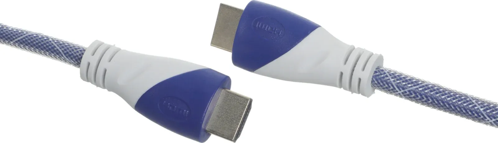 Кабель аудио-видео HDMI m/HDMI m 1.8м. феррит.кольца позолоч.конт. синий/белый - фото 5