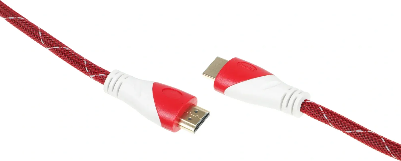 Кабель аудио-видео HDMI m/HDMI m 1.8м. феррит.кольца позолоч.конт. красный - фото 2
