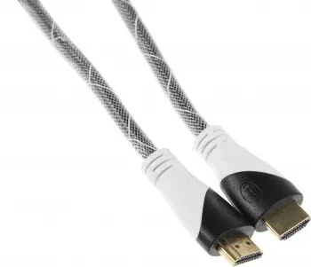 Кабель аудио-видео HDMI m/HDMI m 5м. феррит.кольца позолоч.конт. серый - фото 8