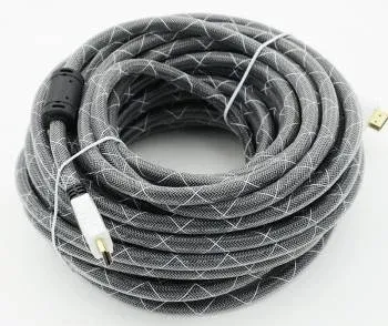 Кабель аудио-видео HDMI m/HDMI m 20м. феррит.кольца позолоч.конт. черный - фото 4