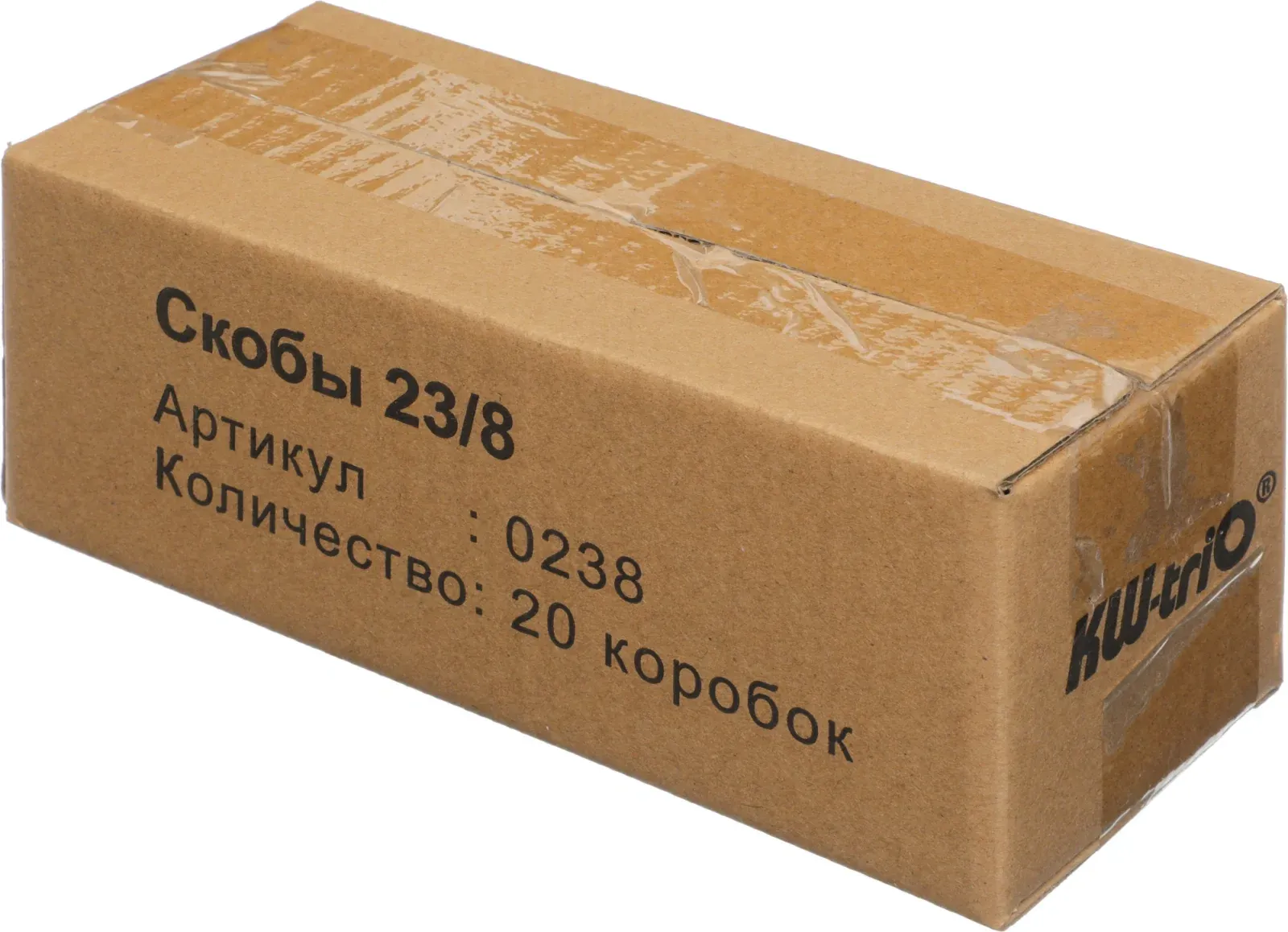 Скобы для степлера 23/8 Kw-Trio 0238 оцинкованные кор.карт. упак.:1000шт. - фото 4