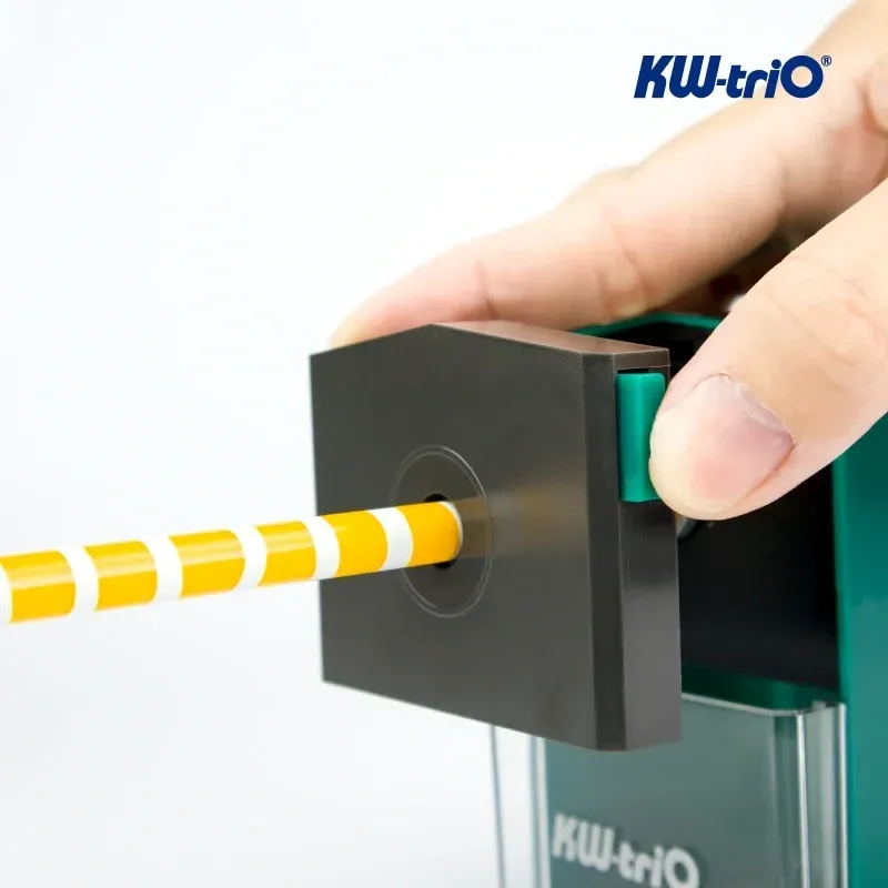 Точилка для карандашей механическая Kw-Trio 305Agrn 1 отверстие пластик зеленый - фото 5