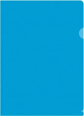 Папка-уголок Бюрократ Economy-E100BLU тисненый A4 пластик 0.10мм синий - фото 7