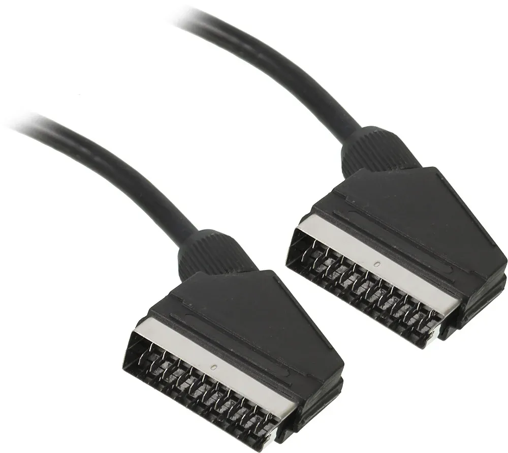 Кабель соединительный аудио-видео Buro SCART m/SCART m 1м. черный BSC001-B-1 - фото 1