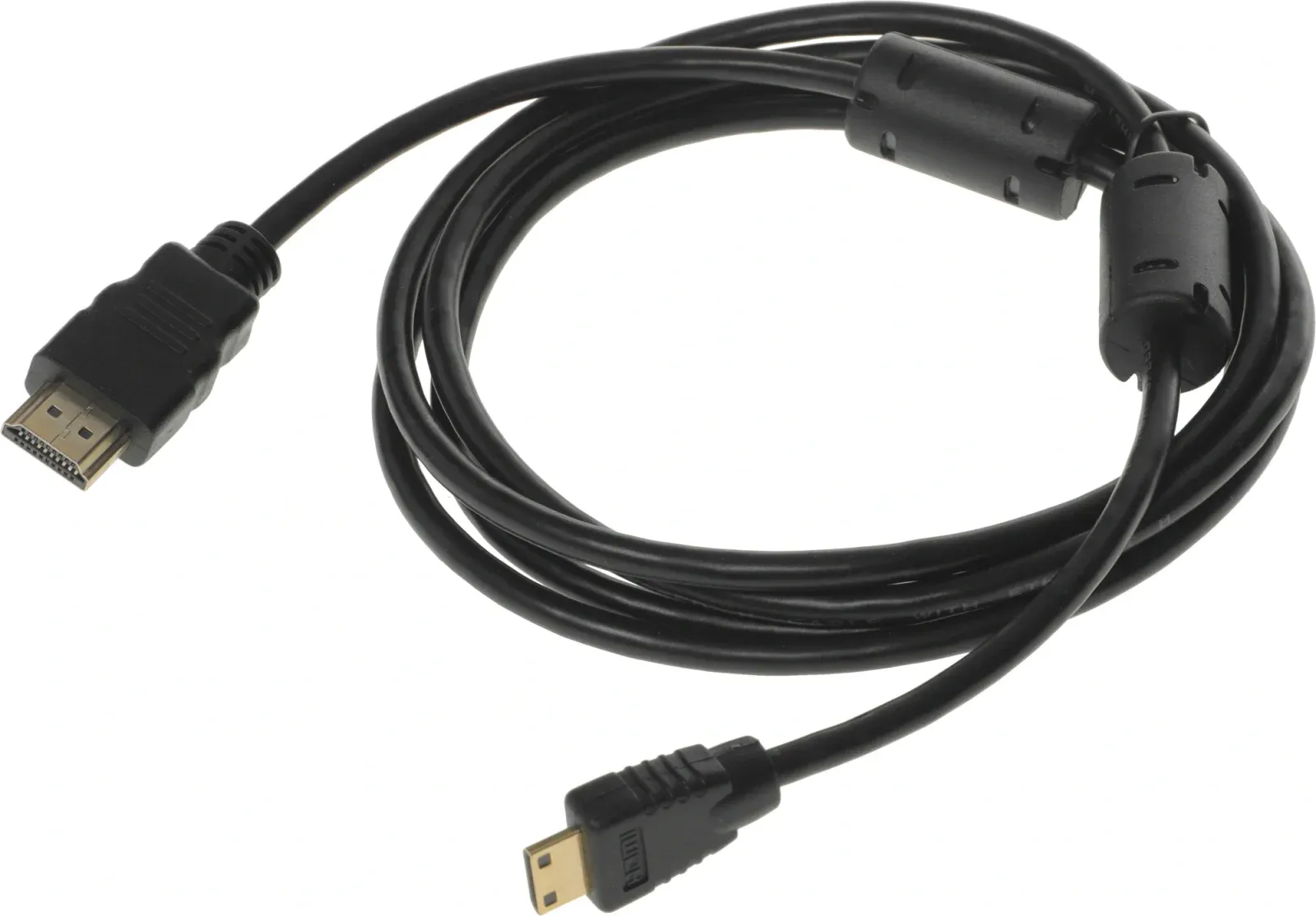 Кабель аудио-видео Buro HDMI 1.4 HDMI m/Mini HDMI m 1.8м. феррит.кольца позолоч.конт. черный MINIHDMI-1.8M - фото 4
