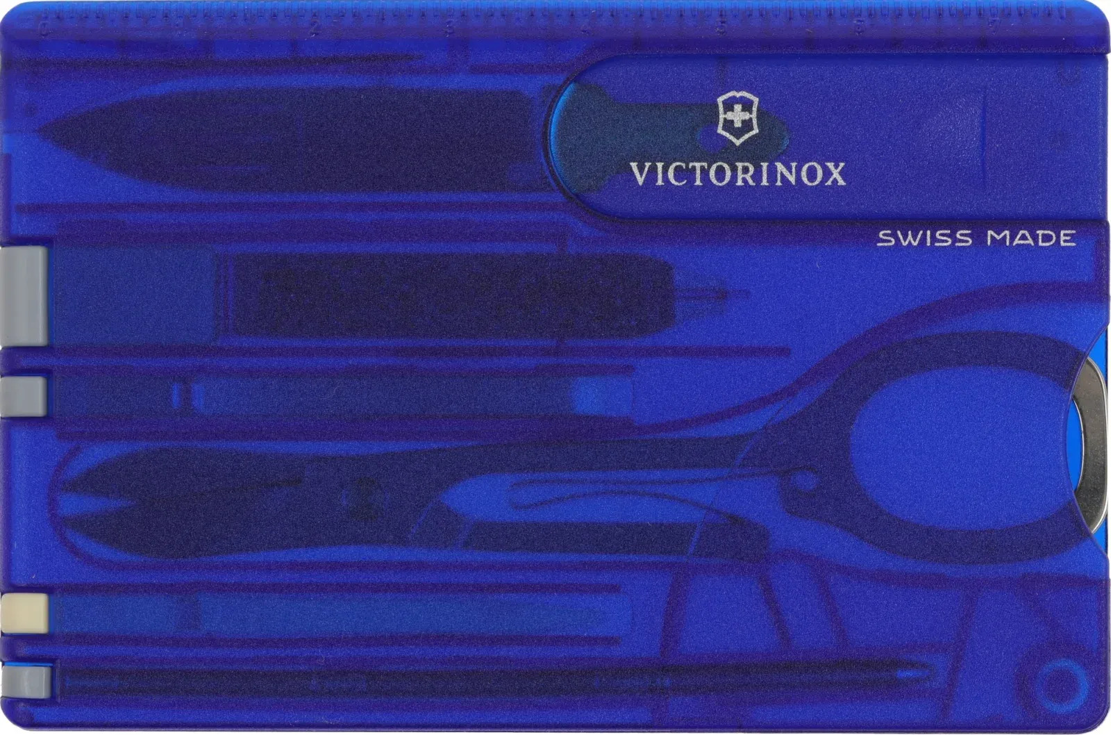 Швейцарские карты VICTORINOX SwissCard Classic синий полупрозрачный - фото 2