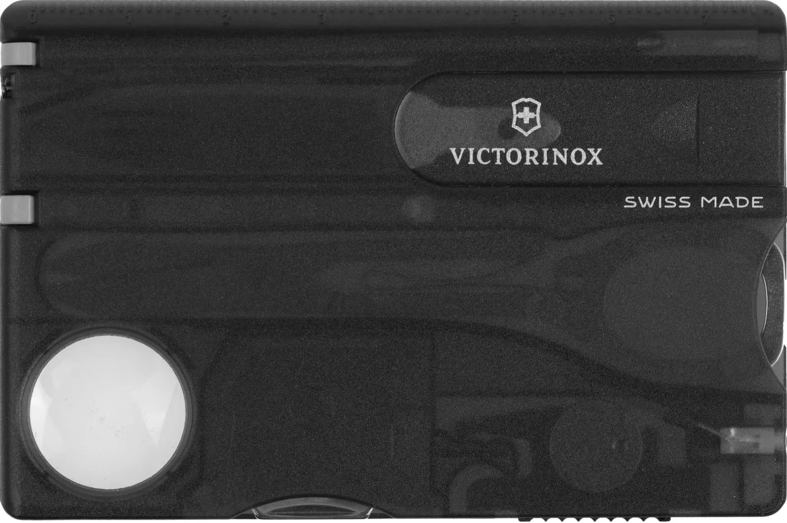 Швейцарские карты VICTORINOX SwissCard Lite черный полупрозрачный - фото 1