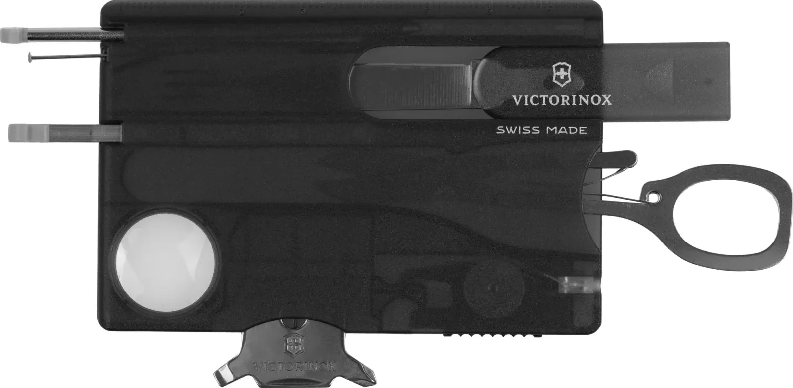 Швейцарские карты VICTORINOX SwissCard Lite черный полупрозрачный - фото 2