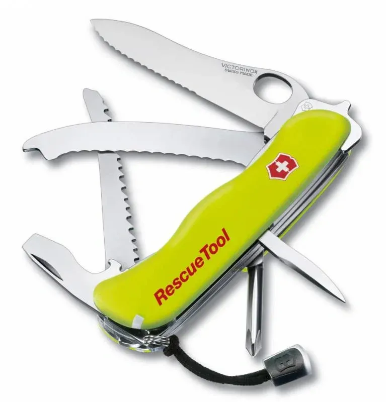 Ножи перочинные VICTORINOX RescueTool One Hand желтый - фото 1