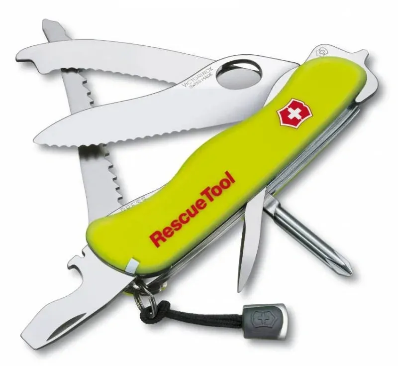 Ножи перочинные VICTORINOX RescueTool One Hand желтый - фото 2