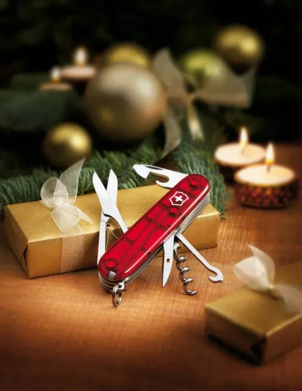 Ножи перочинные VICTORINOX Climber красный полупрозрачный - фото 3