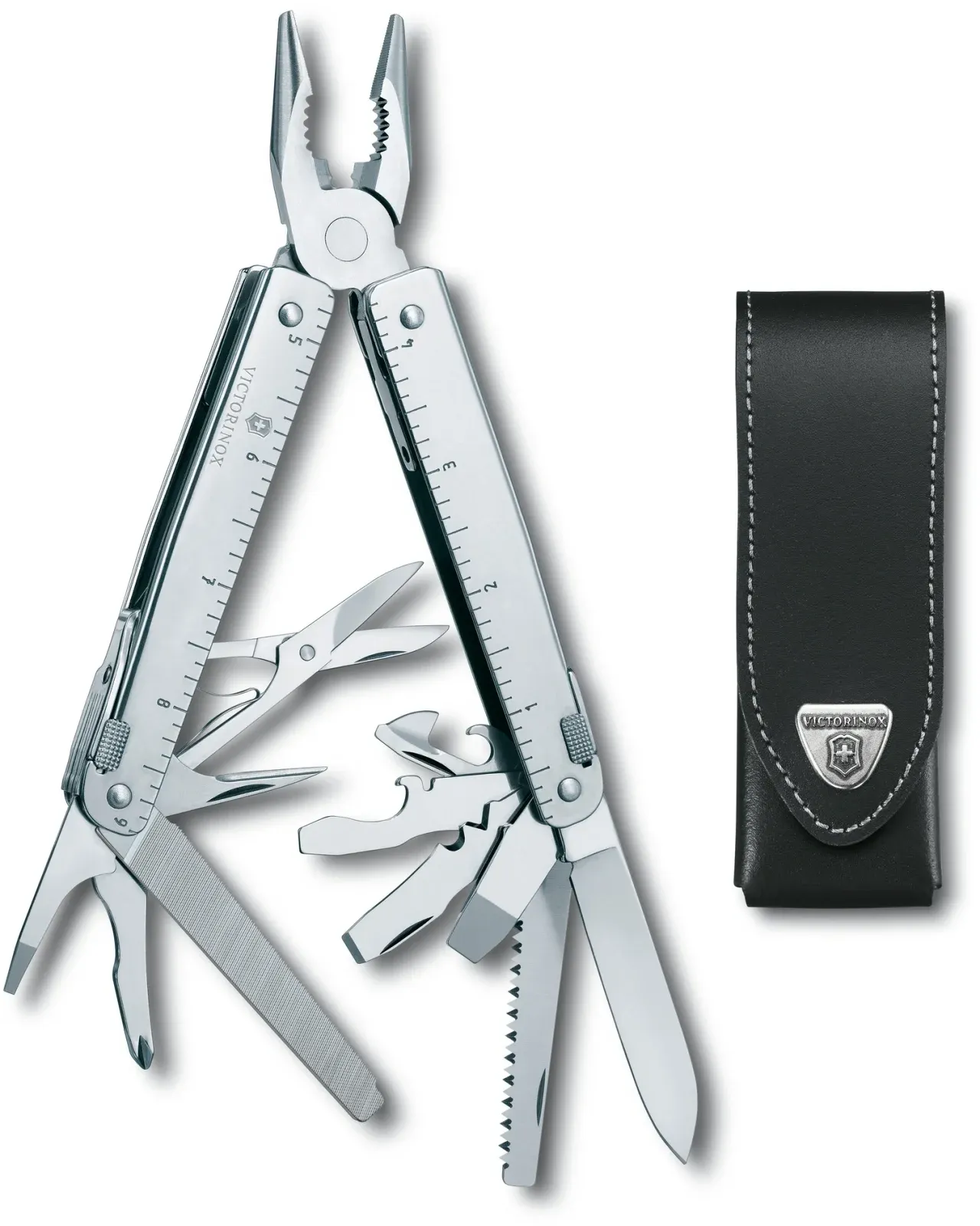 Мультитул Victorinox SwissTool X 3.0327.L 115мм 27функц. чехол кожаный серебристый карт.коробка - фото 2