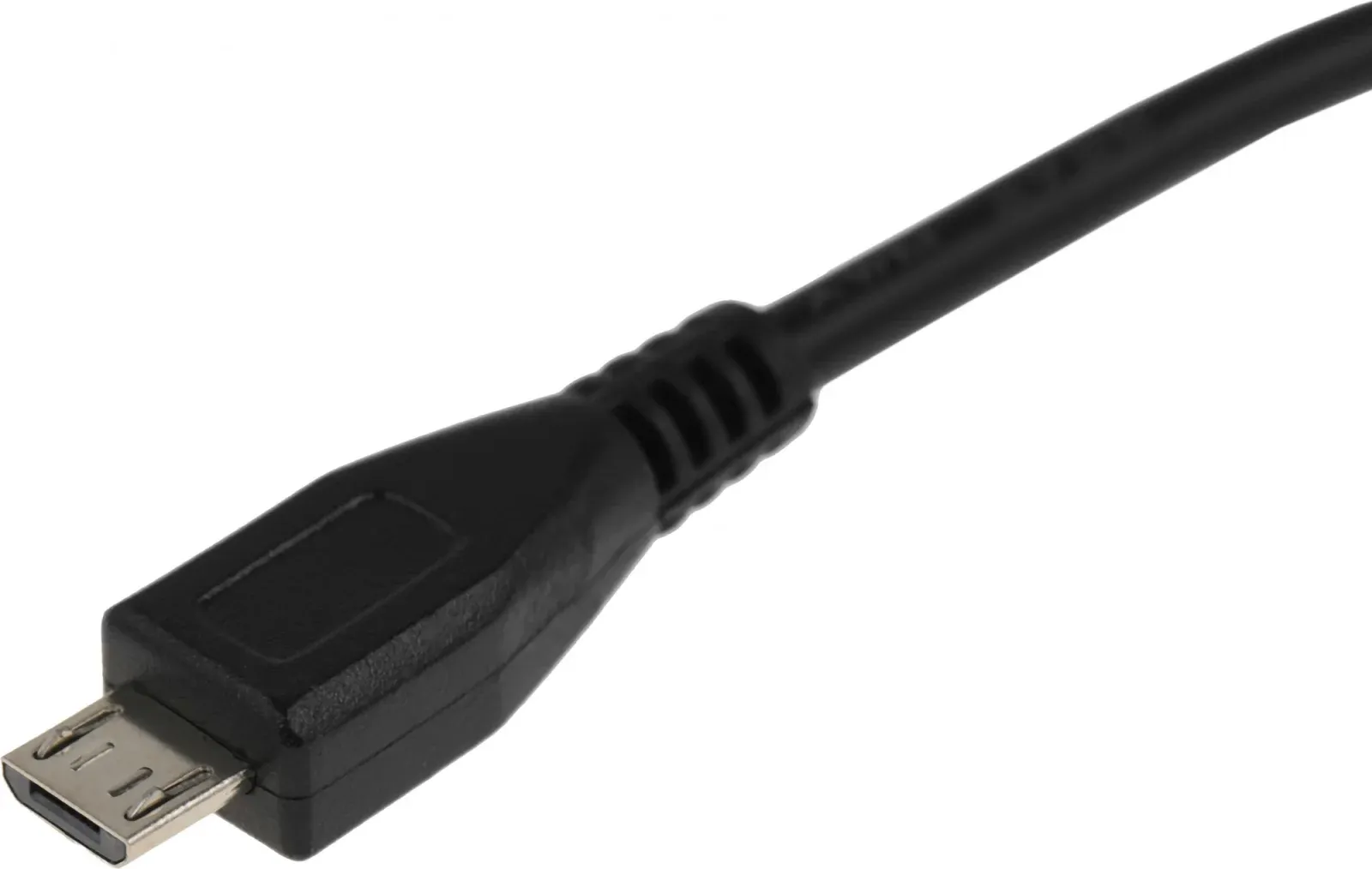 Кабель USB f-micro USB m 0.2м черный - фото 3