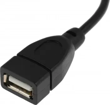 Кабель USB f-micro USB m 0.2м черный - фото 5