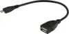 Кабель USB f-micro USB m 0.2м черный - фото 7