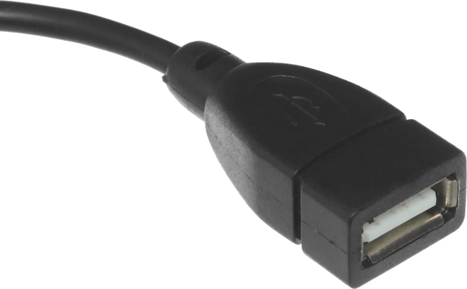 Кабель USB f-mini USB m 0.2м черный - фото 2