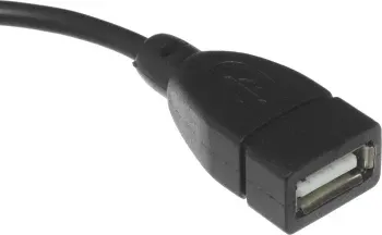 Кабель USB f-mini USB m 0.2м черный - фото 6