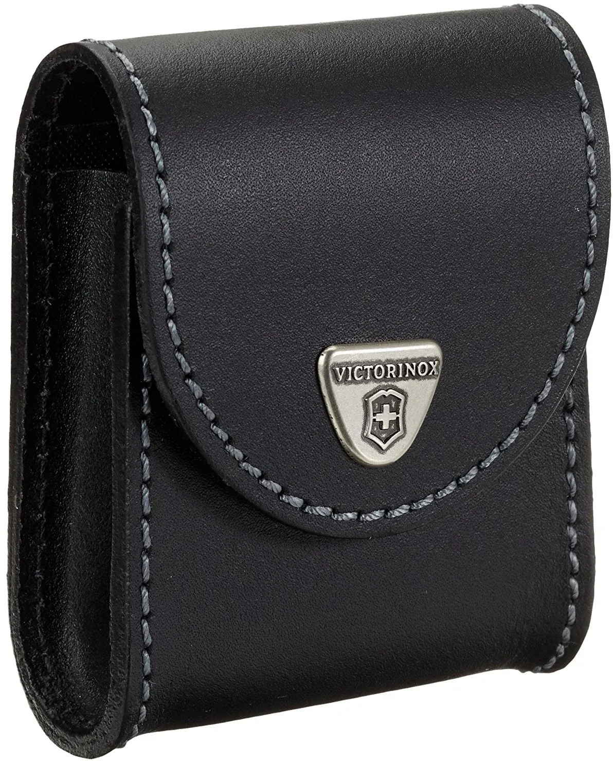 Чехол Victorinox 4.0521.XAVT нат.кожа петля черный с застежкой на кнопке/крепление на ремень - фото 2
