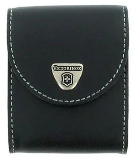 Чехол Victorinox 4.0521.XAVT нат.кожа петля черный с застежкой на кнопке/крепление на ремень - фото 3