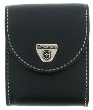 Чехол Victorinox 4.0521.XAVT нат.кожа петля черный с застежкой на кнопке/крепление на ремень - фото 5