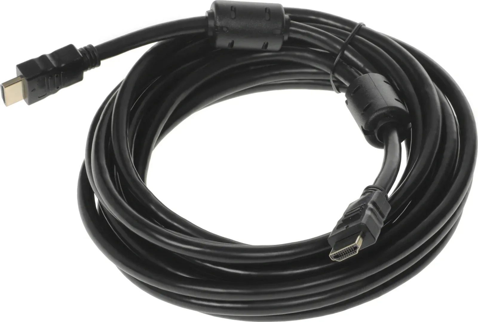 Кабель аудио-видео Ningbo HDMI-5M-MG HDMI m/HDMI m 5м. феррит.кольца позолоч.конт. черный - фото 2