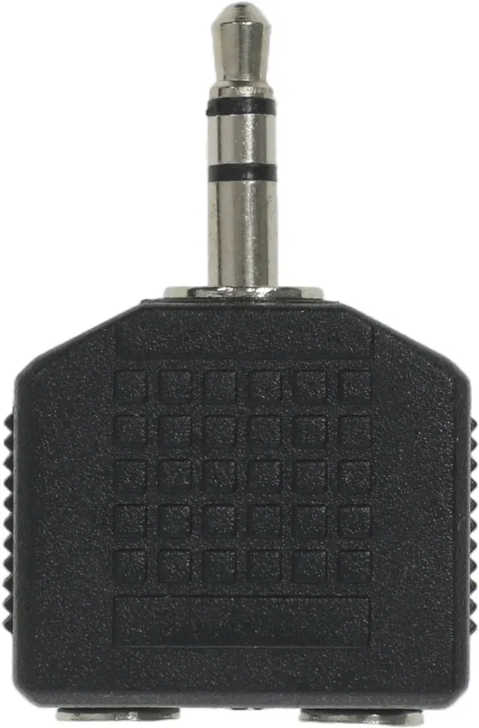 Адаптер аудио Ningbo Headphone Splitter 2xJack 3.5 f/Jack 3.5 m черный JAAA095-B - фото 2