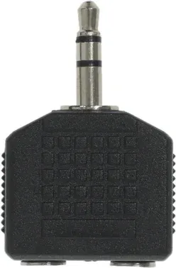 Адаптер аудио Ningbo Headphone Splitter 2xJack 3.5 f/Jack 3.5 m черный JAAA095-B - фото 6