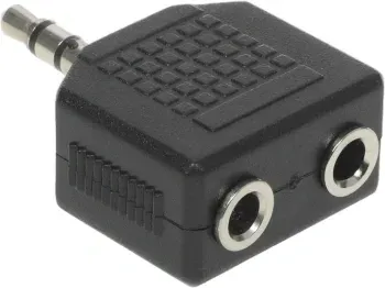 Адаптер аудио Ningbo Headphone Splitter 2xJack 3.5 f/Jack 3.5 m черный JAAA095-B - фото 8