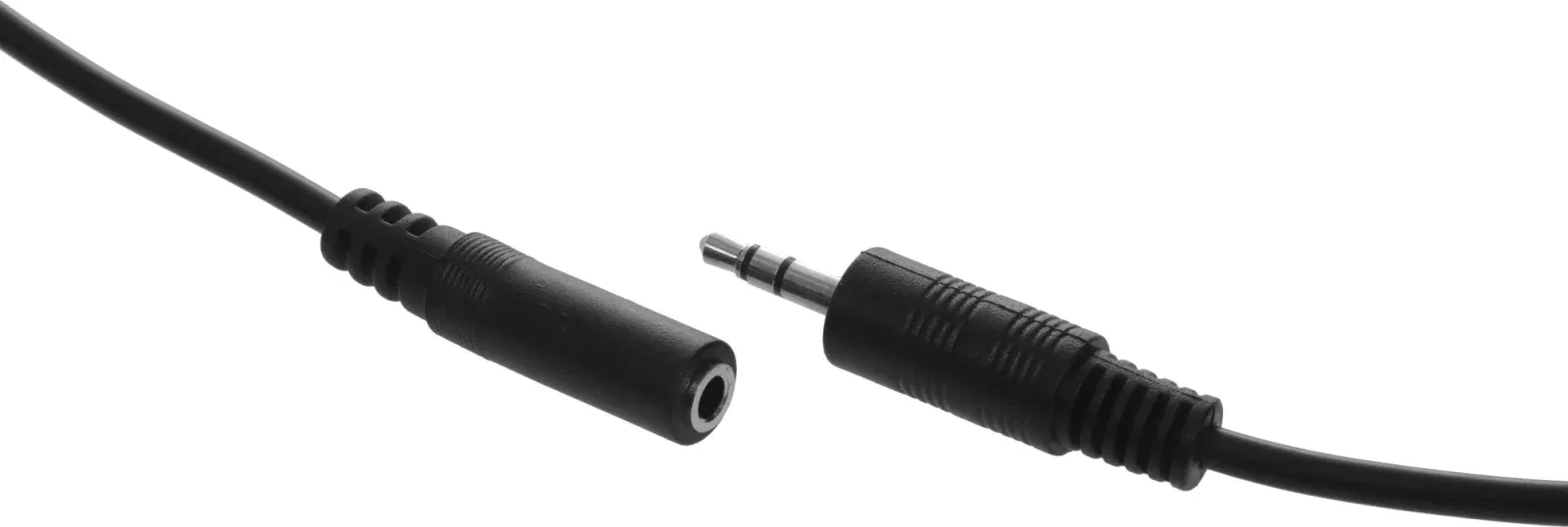 Кабель аудио Ningbo Jack 3.5 m/Jack 3.5 f 2м. черный JAAC003-2 - фото 3