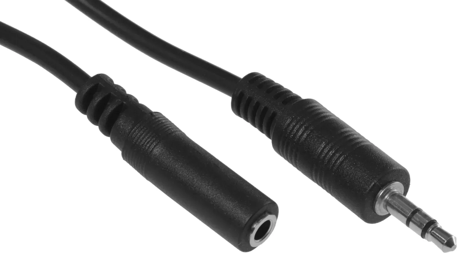 Кабель аудио Ningbo Jack 3.5 m/Jack 3.5 f 2м. черный JAAC003-2 - фото 4