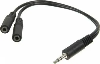 Адаптер аудио Ningbo 2xJack 3.5 f/Jack 3.5 m 0.2м. JAAC170 - фото 2
