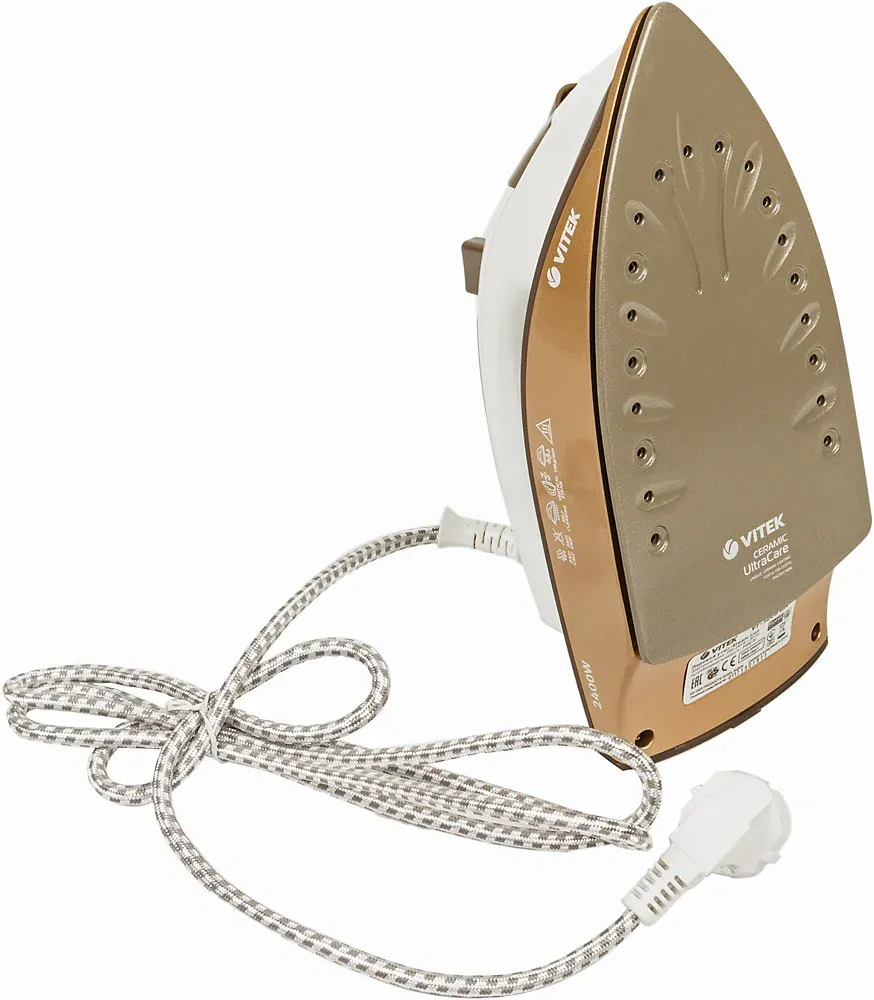 Утюг Vitek 1209-VT-03 2400Вт коричневый/белый - фото 8