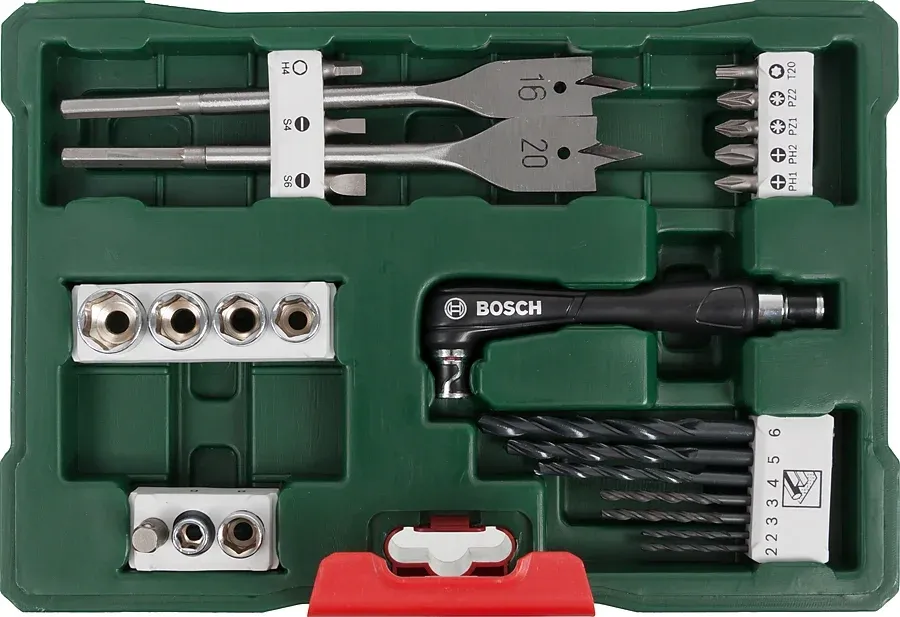 Набор принадлежностей Bosch V-line 41 предмет жесткий кейс - фото 4