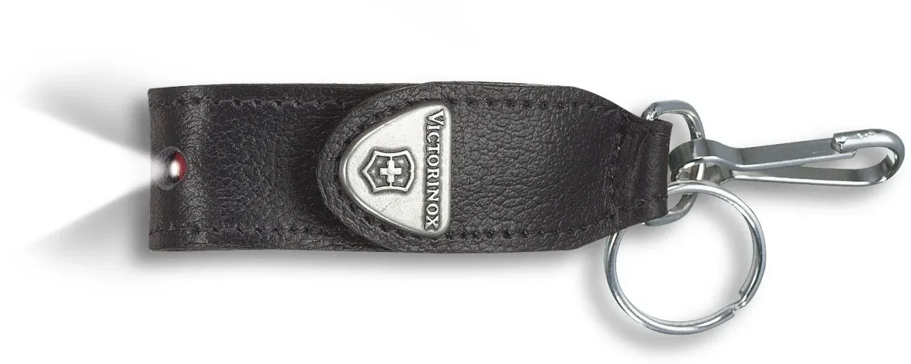 Чехол Victorinox Leather Hang Case 4.0515 кожа натуральная черный с карабином и отверстием для фонарика без упаковки - фото 3