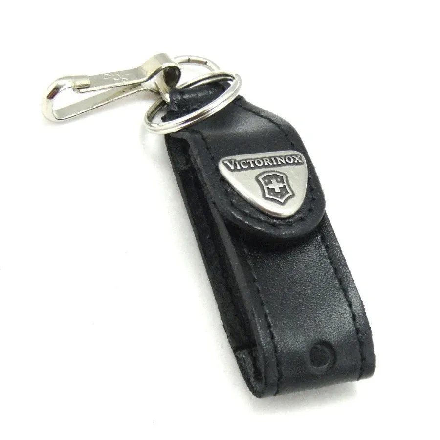 Чехол Victorinox Leather Hang Case 4.0515 кожа натуральная черный с карабином и отверстием для фонарика без упаковки - фото 8