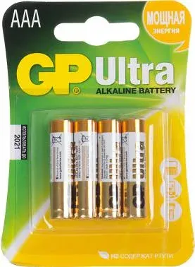Батарея GP Ultra Alkaline 24AU LR03 AAA 4шт - фото 4